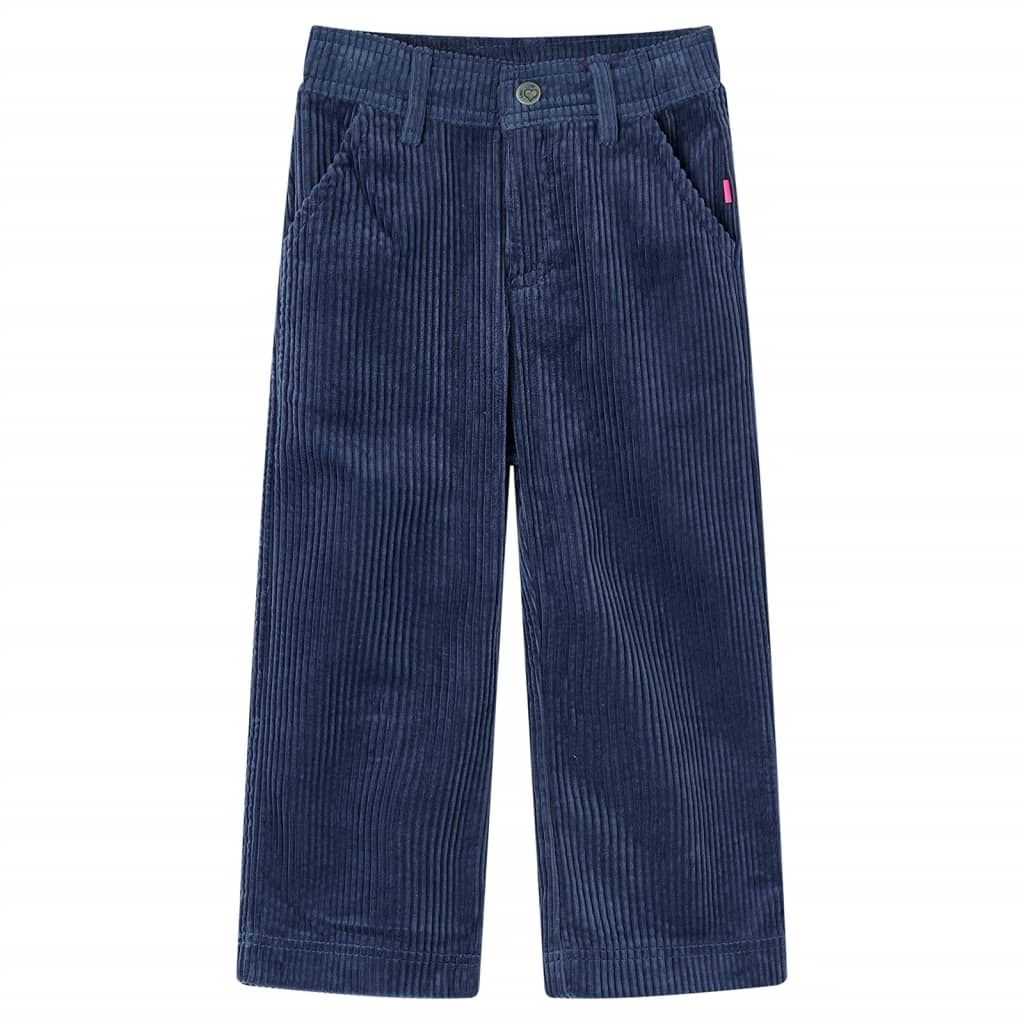 Kinderbroek 116 ribfluweel marineblauw