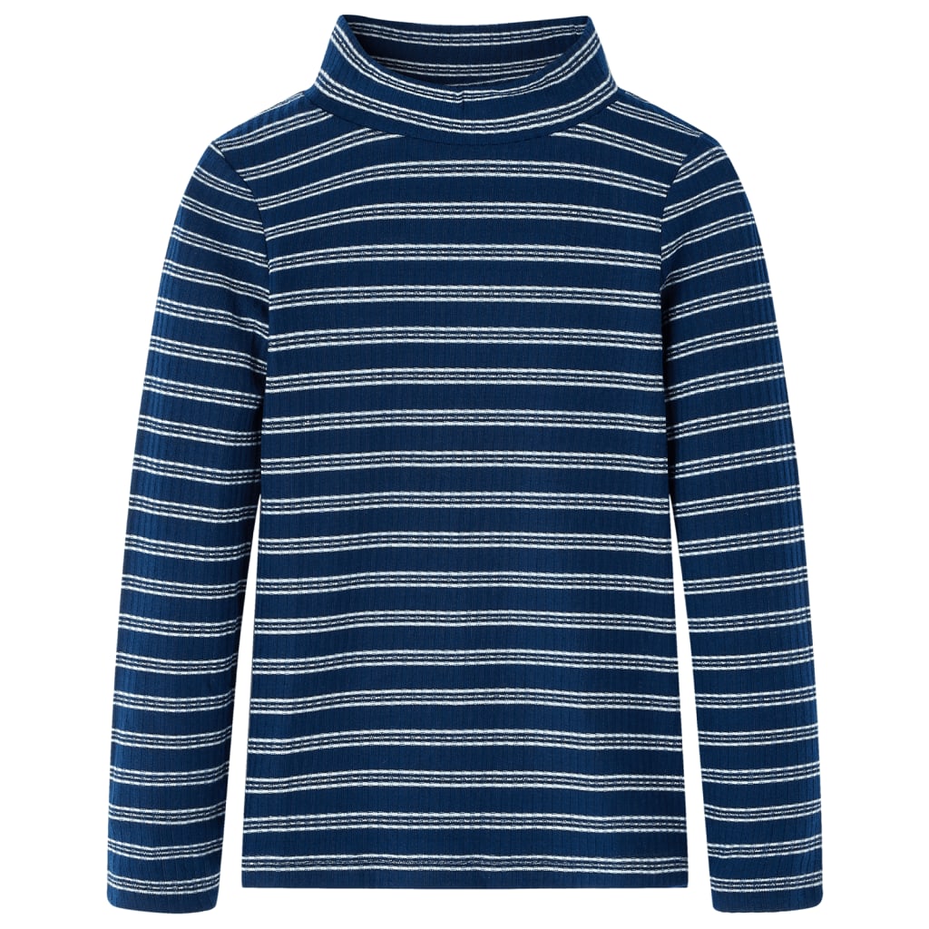 Kindershirt met lange mouwen 128 marineblauw