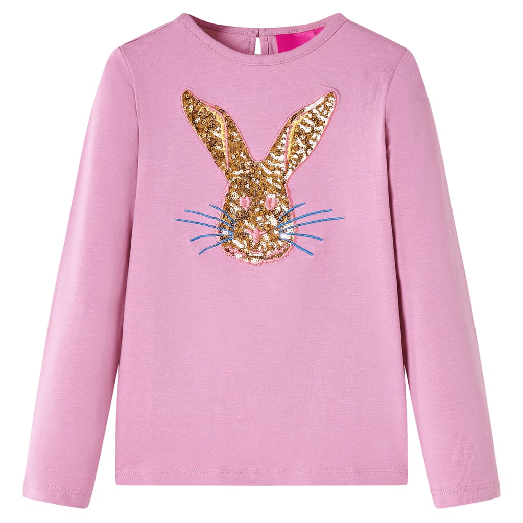 Kindershirt met lange mouwen 116 rozebruin