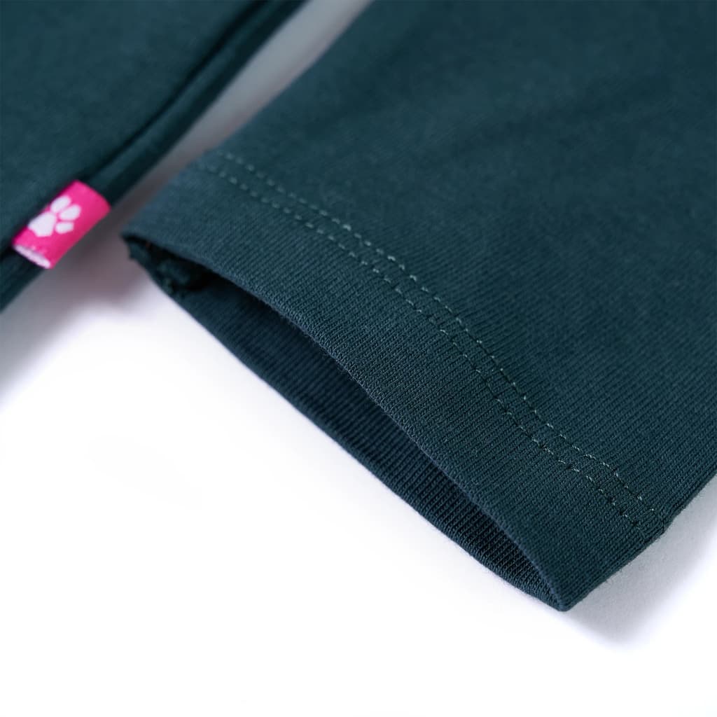 Kindershirt met lange mouwen 128 donkergroen – afbeelding 5