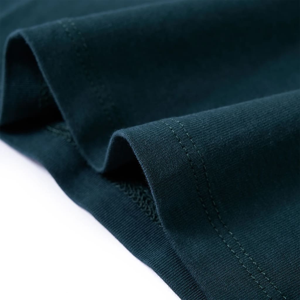Kindershirt met lange mouwen 128 donkergroen – afbeelding 6