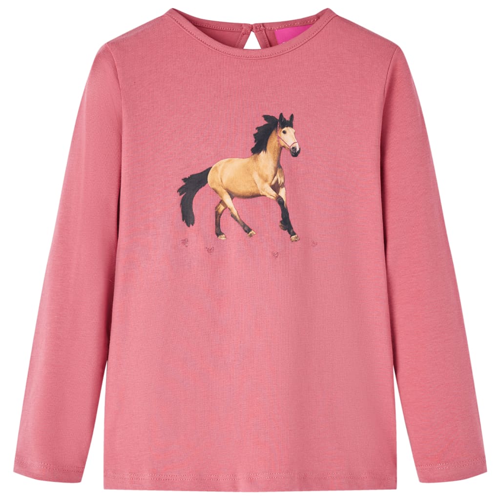 Kindershirt met lange mouwen 116 oudroze