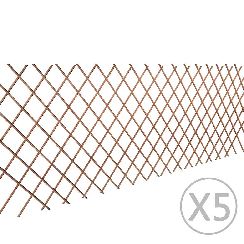 Tuinlatwerk 5 st 180x90 cm wilg