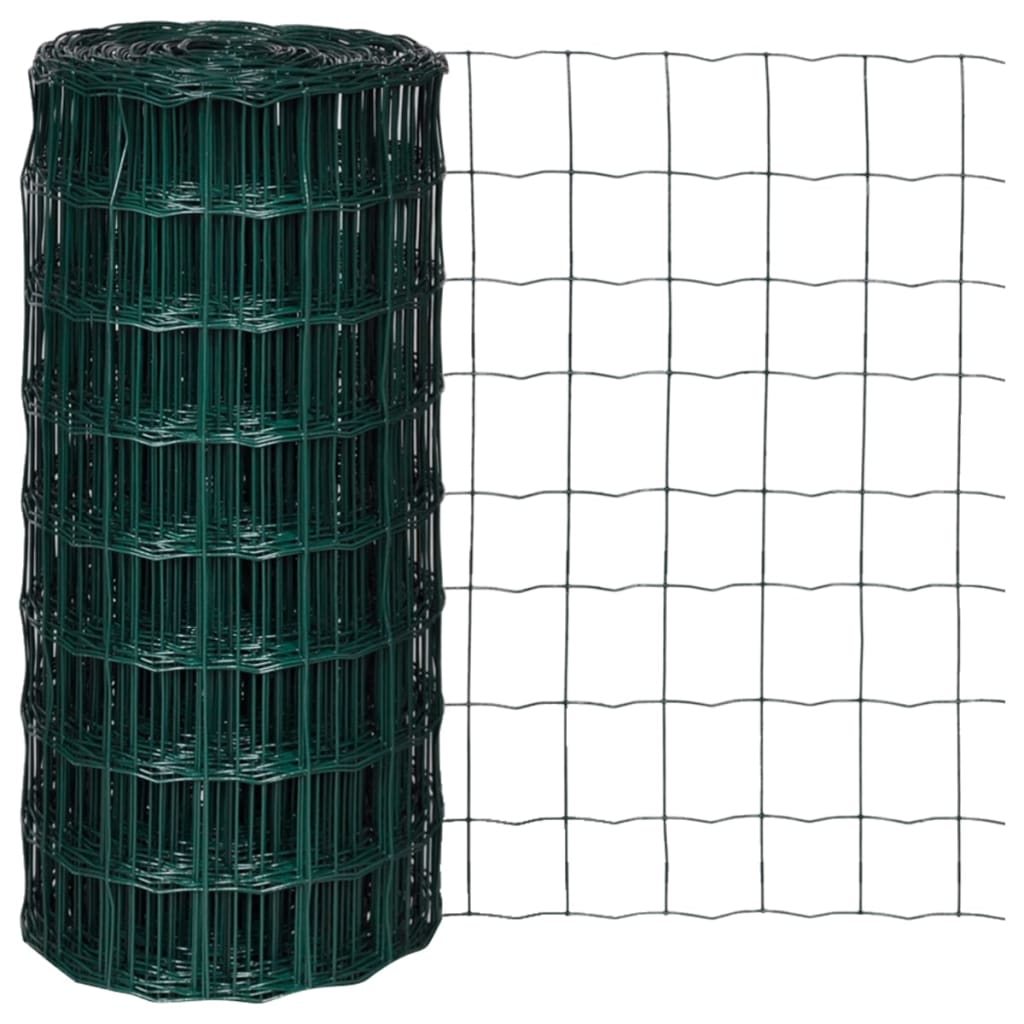 Euro hek 25x0,8 m staal groen