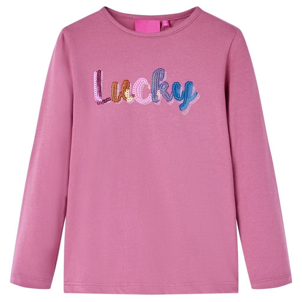 Kindershirt met lange mouwen 92 frambozenkleur