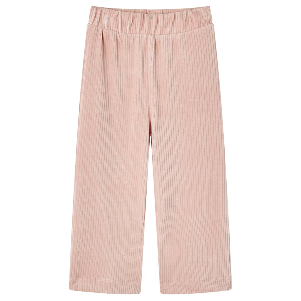 Kinderbroek 128 ribfluweel Lichtroze – afbeelding 1