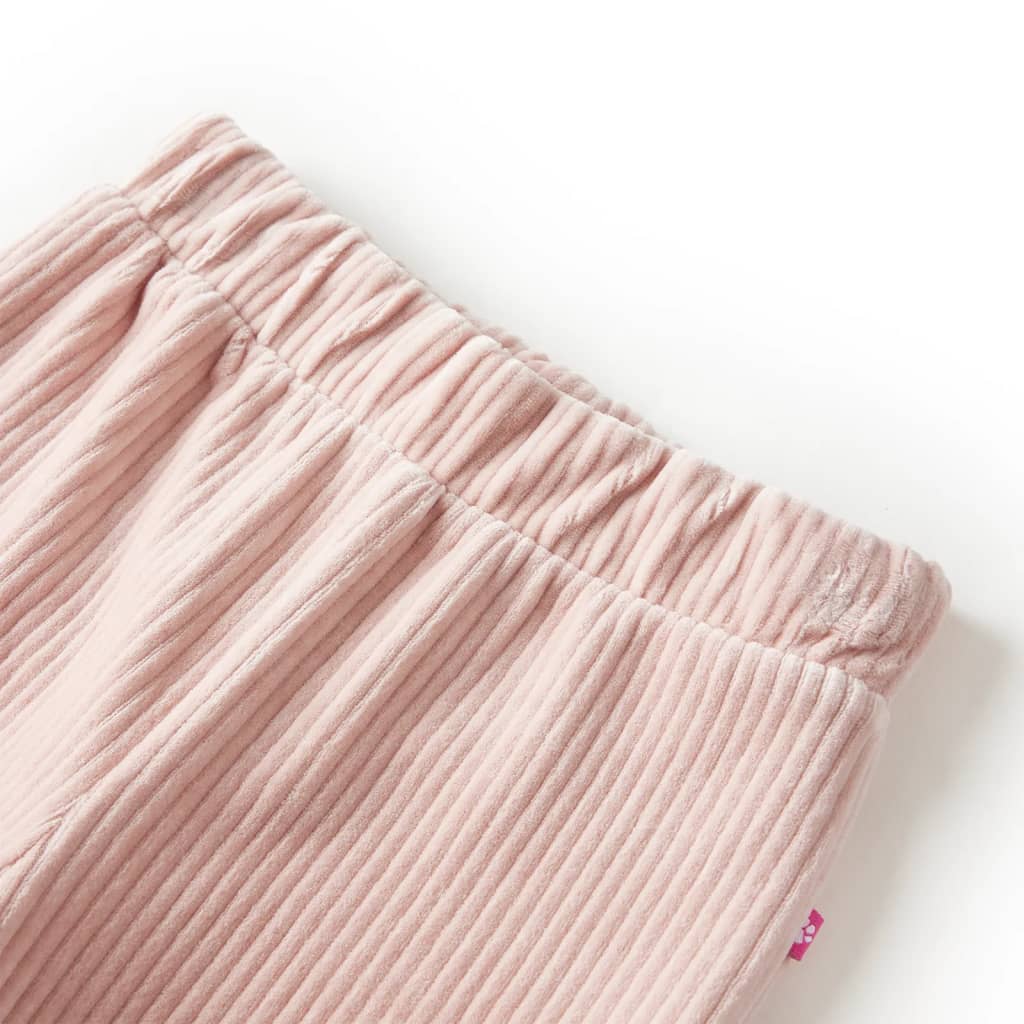 Kinderbroek 128 ribfluweel Lichtroze – afbeelding 3
