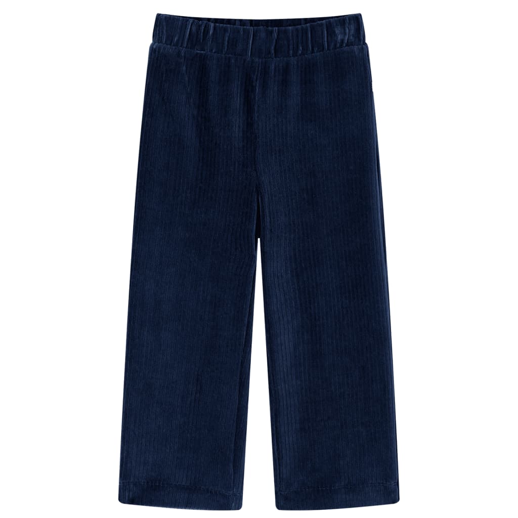 Kinderbroek 104 ribfluweel marineblauw – afbeelding 1
