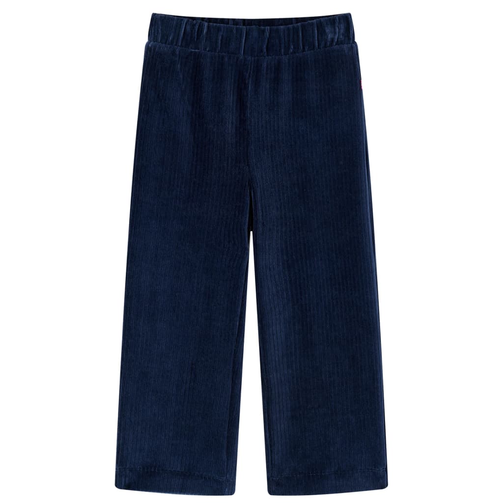 Kinderbroek 128 ribfluweel marineblauw