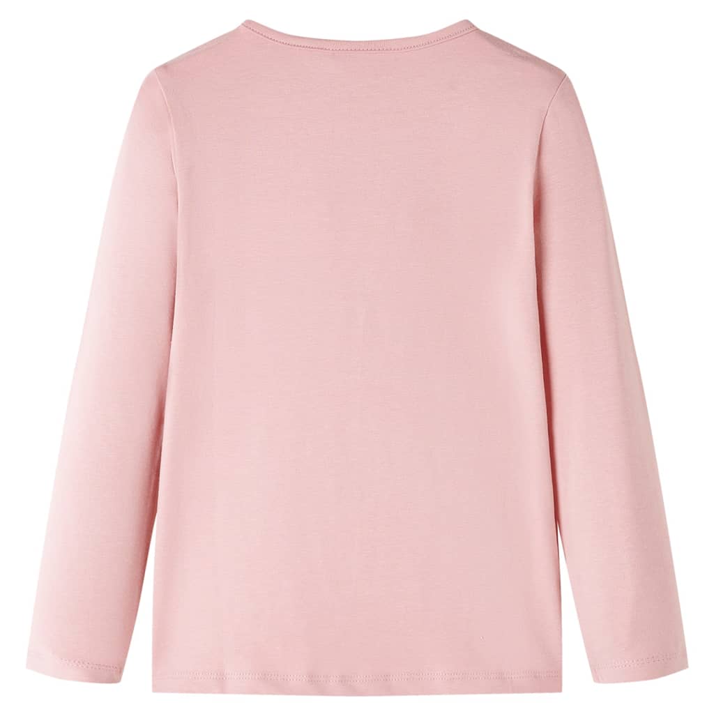 Kindershirt met lange mouwen 116 lichtroze – afbeelding 2