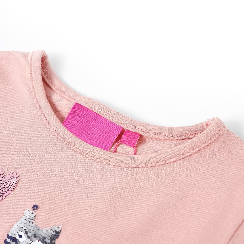 Kindershirt met lange mouwen 116 lichtroze – afbeelding 3