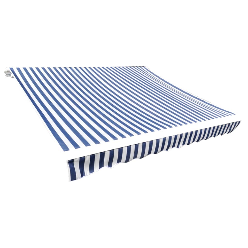 Vervangingsdoek voor luifel 4x3 m polyester blauw en wit