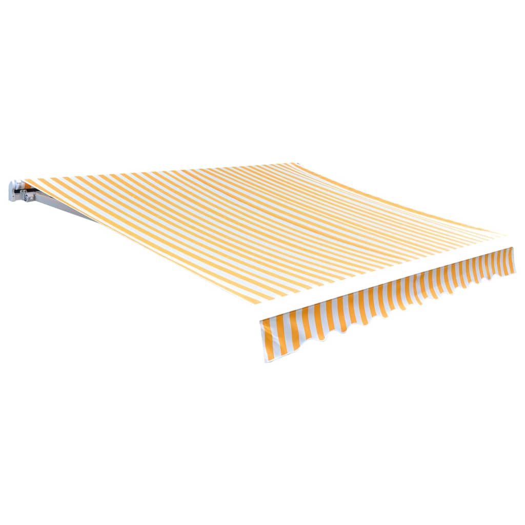 Vervangingsdoek voor luifel 3x2,5 m polyester geel en wit – afbeelding 1