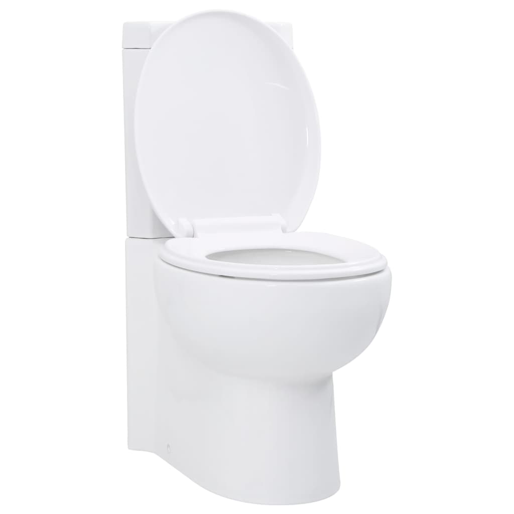 Toilet hoekmodel keramisch wit