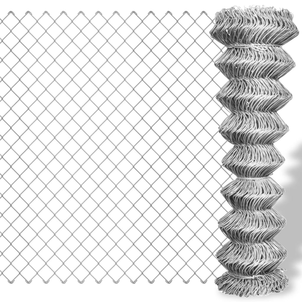Gaashek 15x0,8 m gegalvaniseerd staal zilverkleurig – afbeelding 1