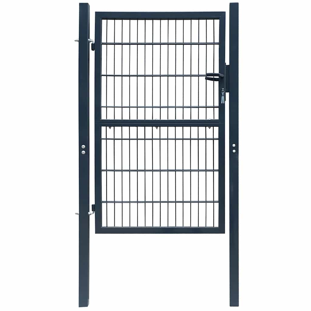 2D Poort (Enkel) Antracietgrijs 100x120 cm