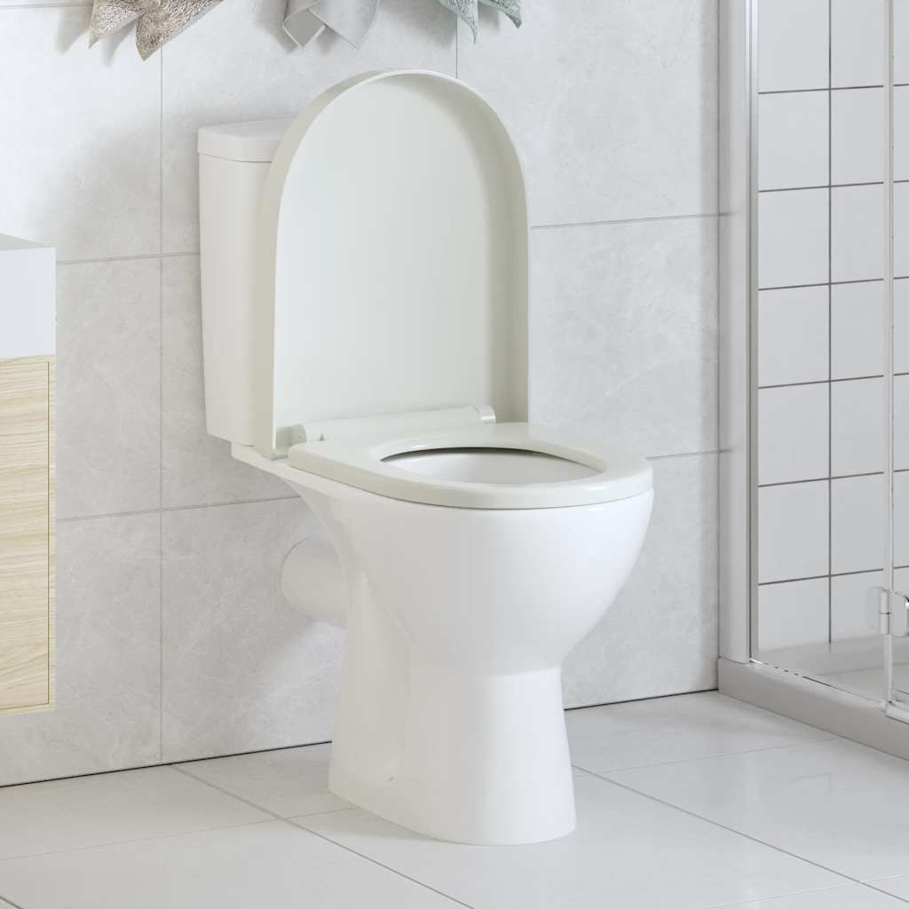 Toiletbril soft-close met quick-release ontwerp vierkant wit