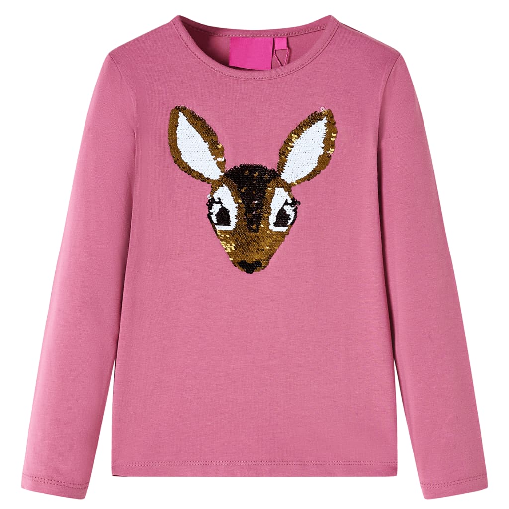 Kindershirt met lange mouwen 116 frambozenkleurig
