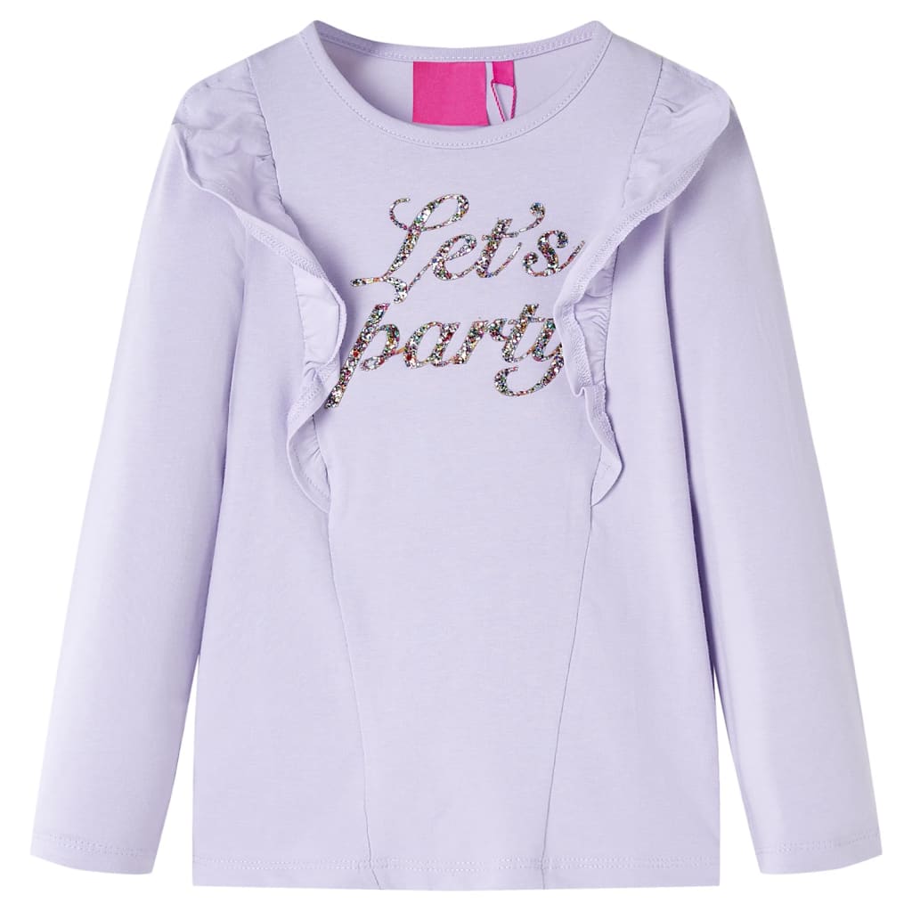 Kindershirt met lange mouwen 128 lichtlila