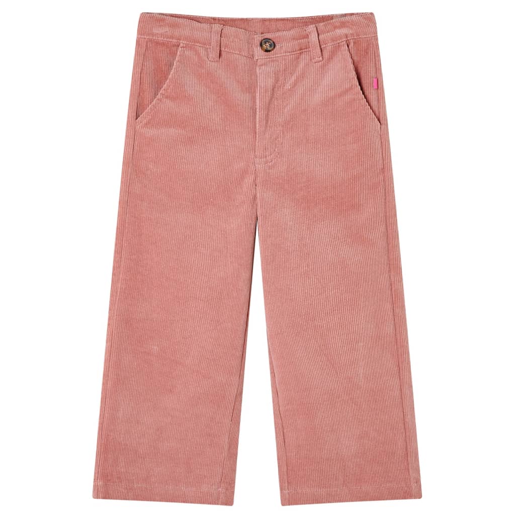 Kinderbroek 104 ribfluweel oudroze