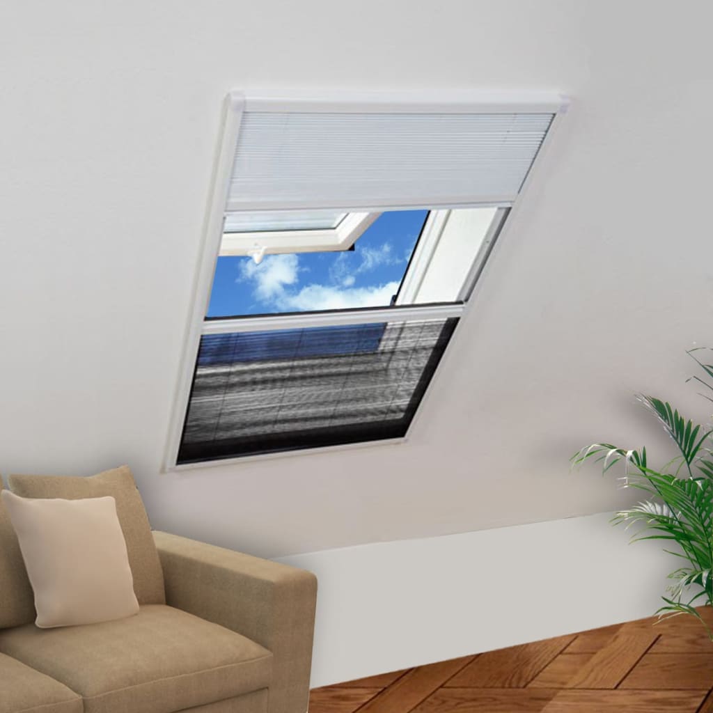 Raamhor plissé met verduistering 80x120 cm aluminium