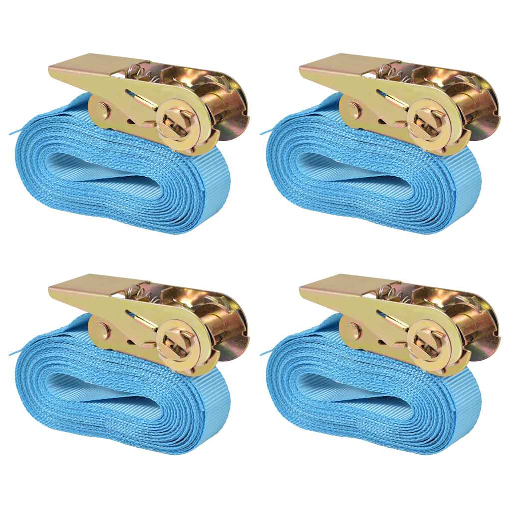 Spanbanden 0,8 ton 6mx25mm blauw 4 st