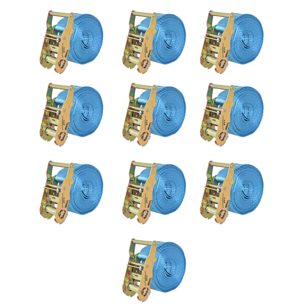 Spanbanden 2 ton 6mx38mm blauw 10 st