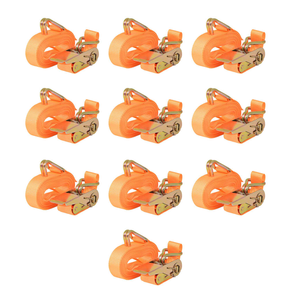 Spanbanden 0,4 ton 6mx25mm oranje 10 st