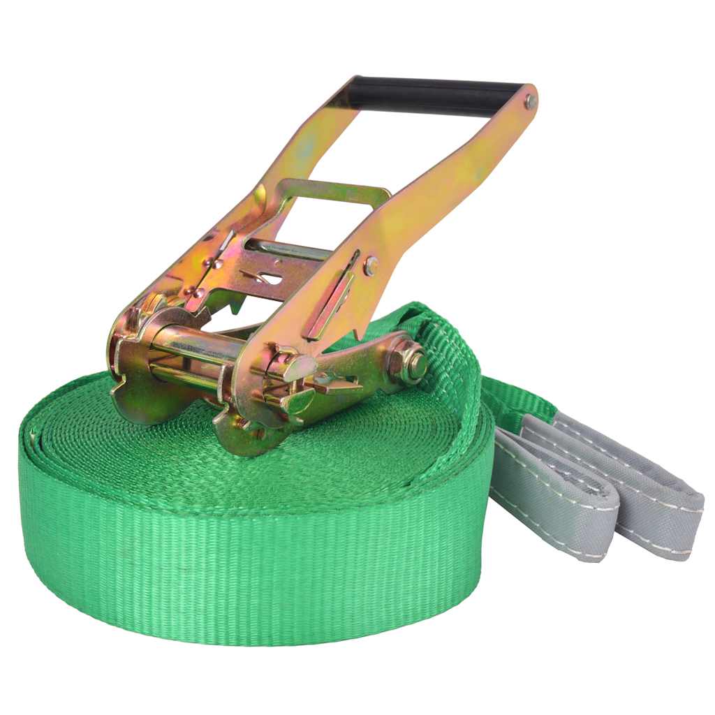 Slackline 15 m x 50 mm 150 kg groen – afbeelding 1