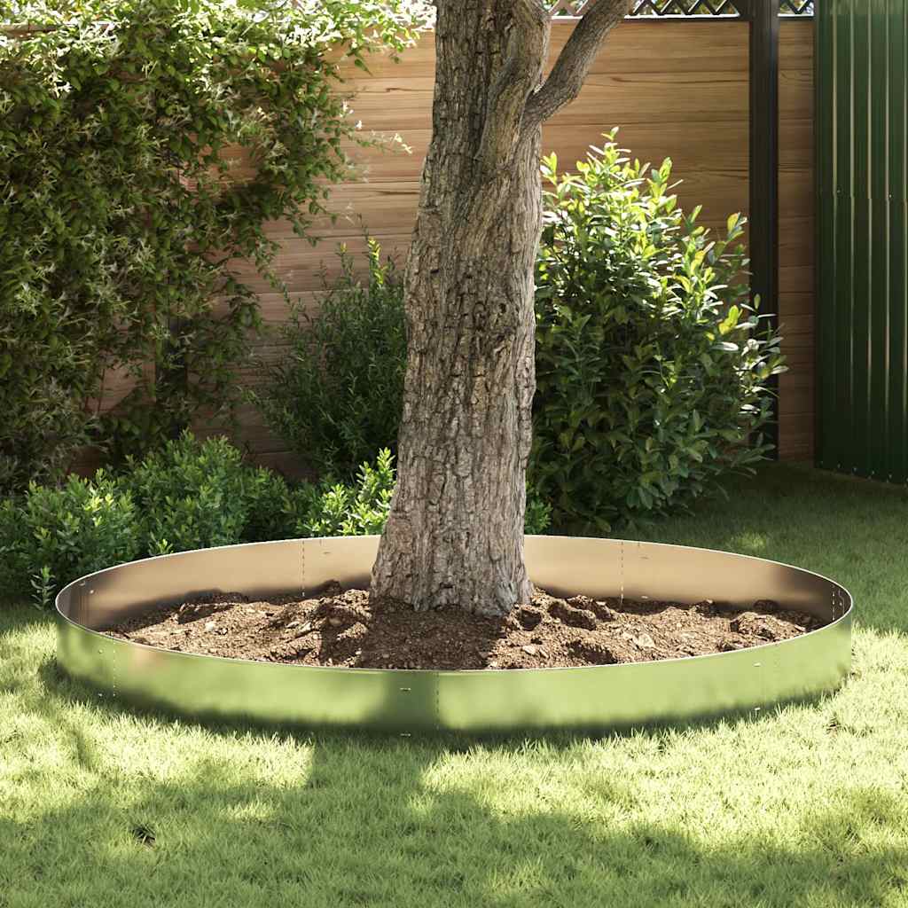 Grasboorden 100x19 cm gegalvaniseerd staal 5 st