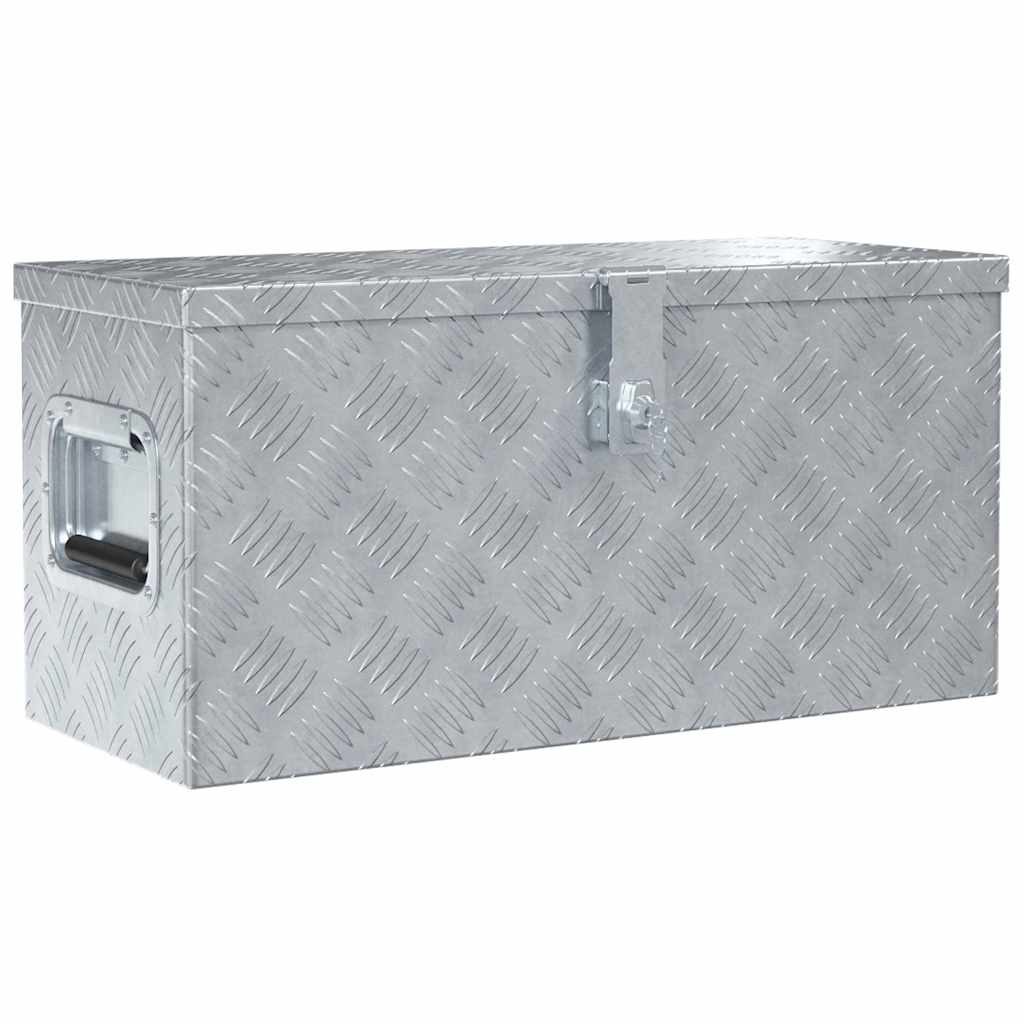 Aluminium kist 61,5x26,5x30 cm zilverkleurig