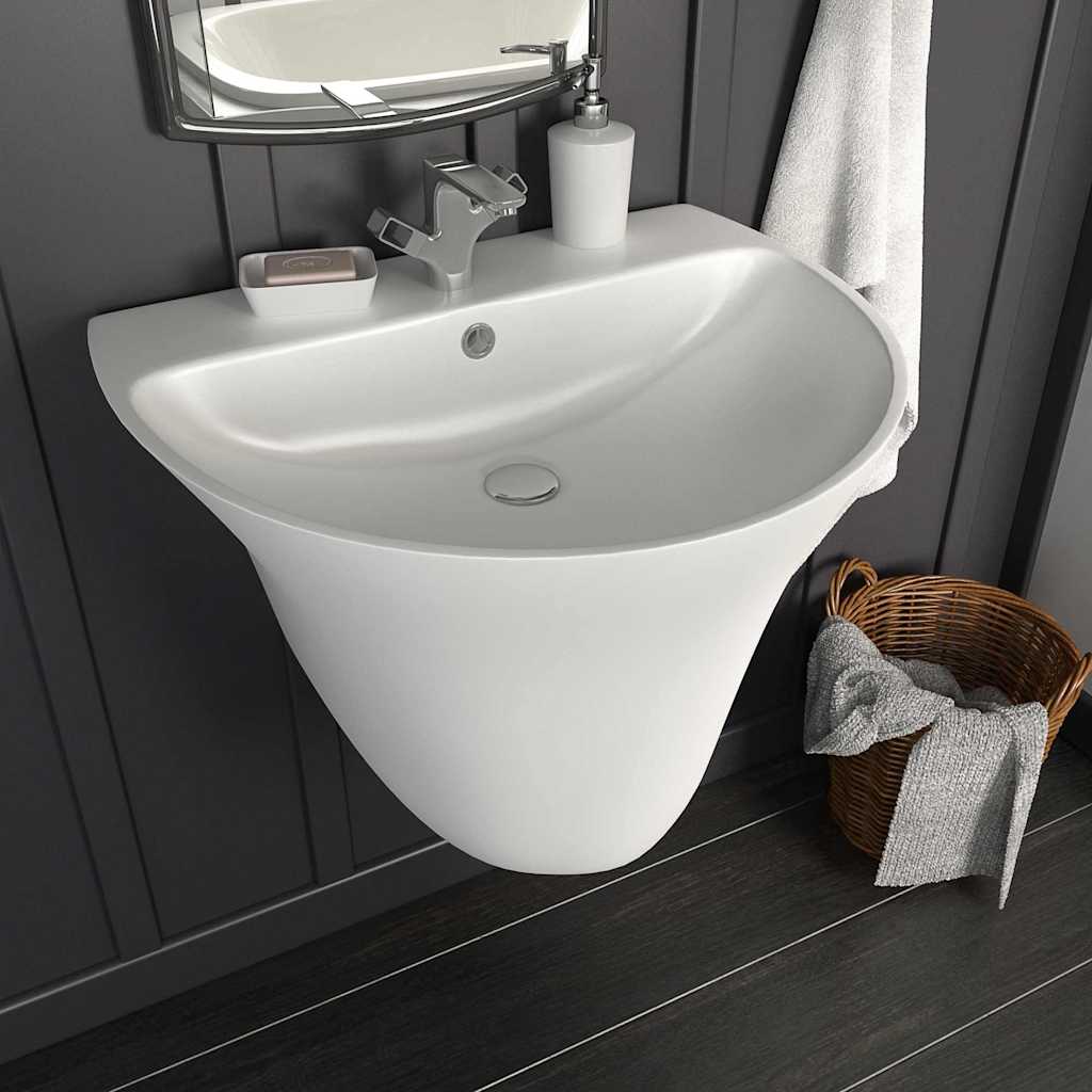 Wasbak Wit 56 x 48 x 42 cm Geglazuurd Keramiek – afbeelding 1