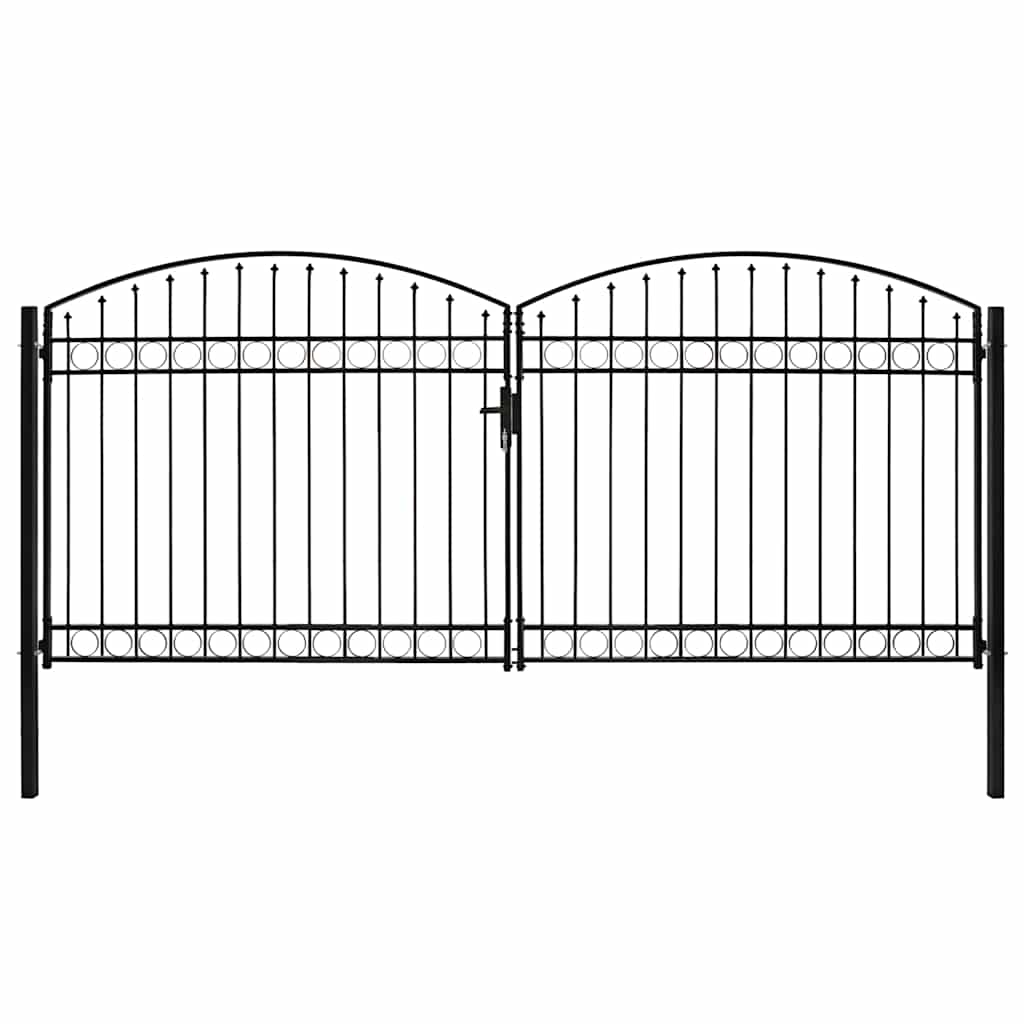 Hekpoort ASSEN dubbele deur met gebogen bovenzijde staal 400x200 cm