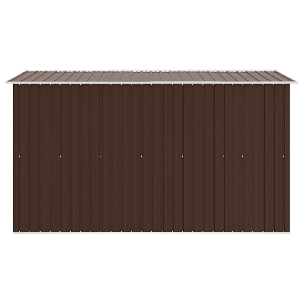 Tuinschuur 257x298x178 cm metaal bruin – afbeelding 5