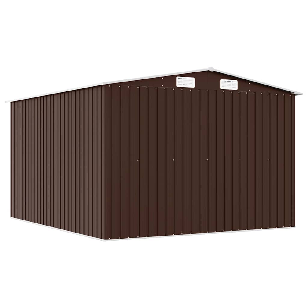 Tuinschuur 257x298x178 cm metaal bruin – afbeelding 6