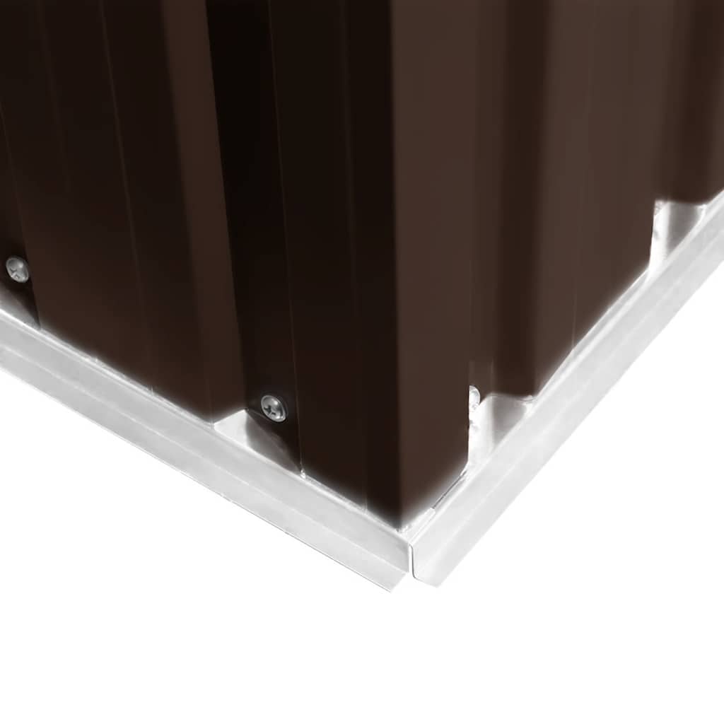 Tuinschuur 257x298x178 cm metaal bruin – afbeelding 7