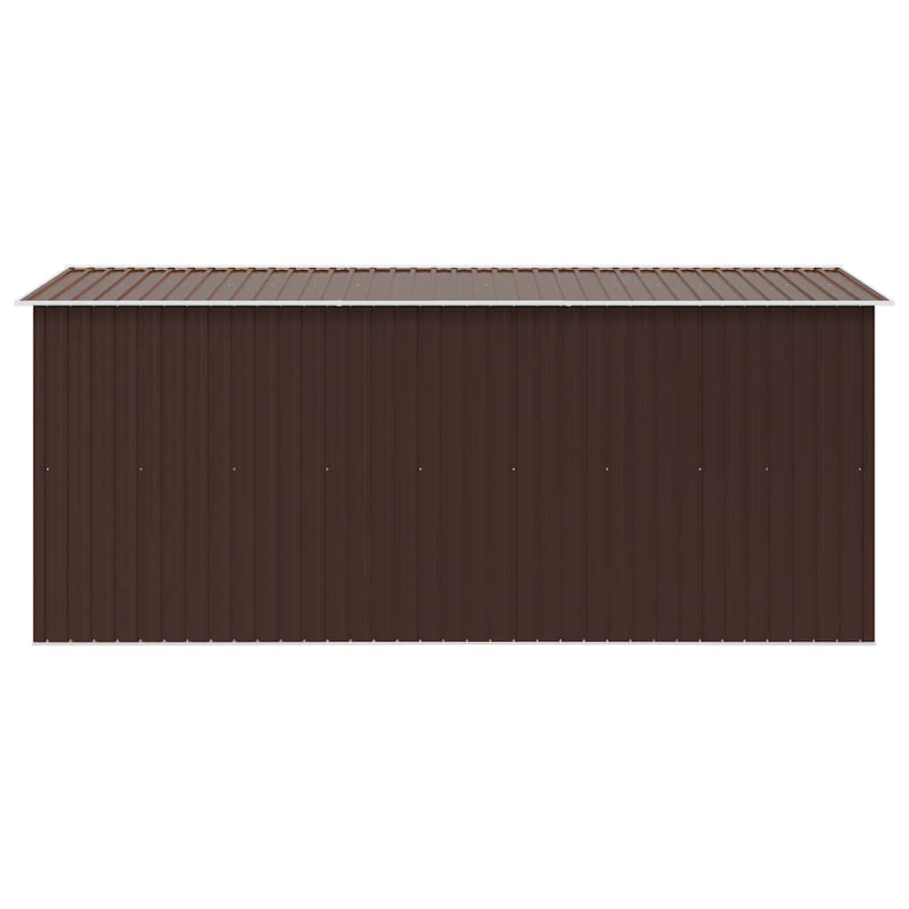 Tuinschuur 257x392x181 cm metaal bruin – afbeelding 6