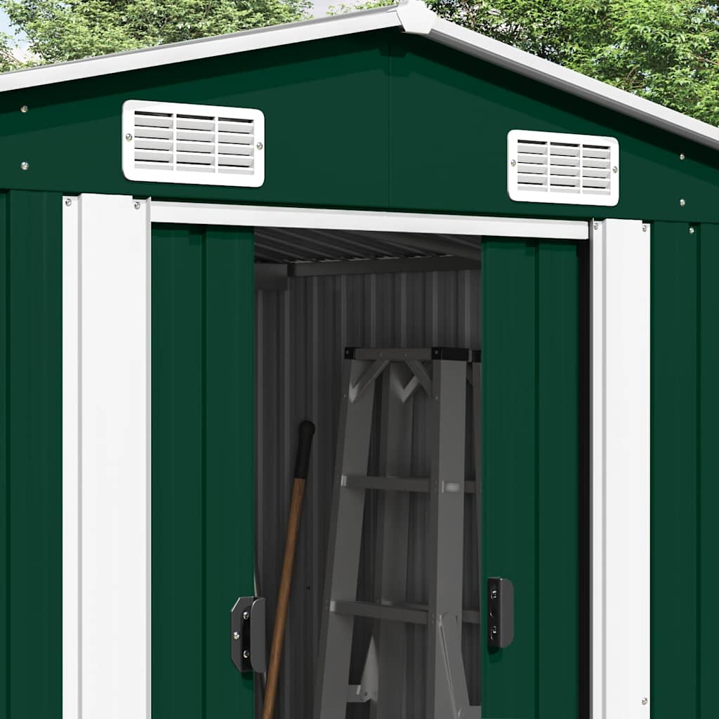 Tuinschuur 257x580x181 cm metaal groen – afbeelding 3