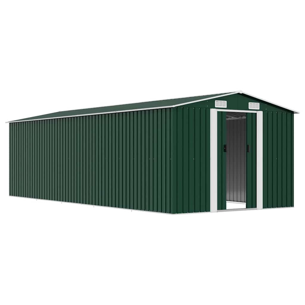 Tuinschuur 257x580x181 cm metaal groen – afbeelding 4