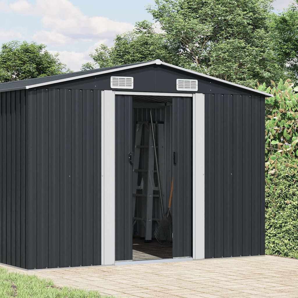 Tuinschuur 257x580x181 cm metaal antracietkleurig – afbeelding 2