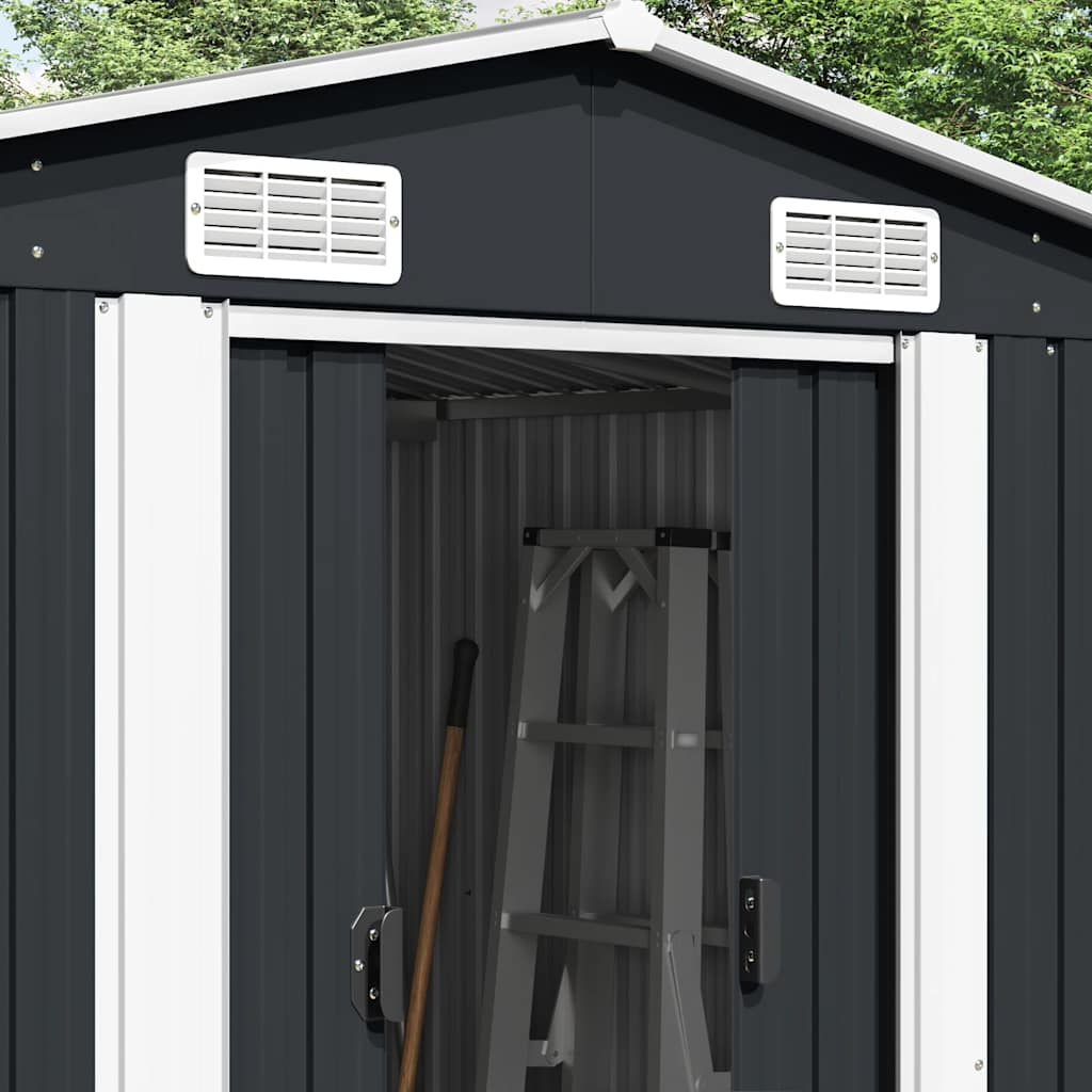 Tuinschuur 257x580x181 cm metaal antracietkleurig – afbeelding 3
