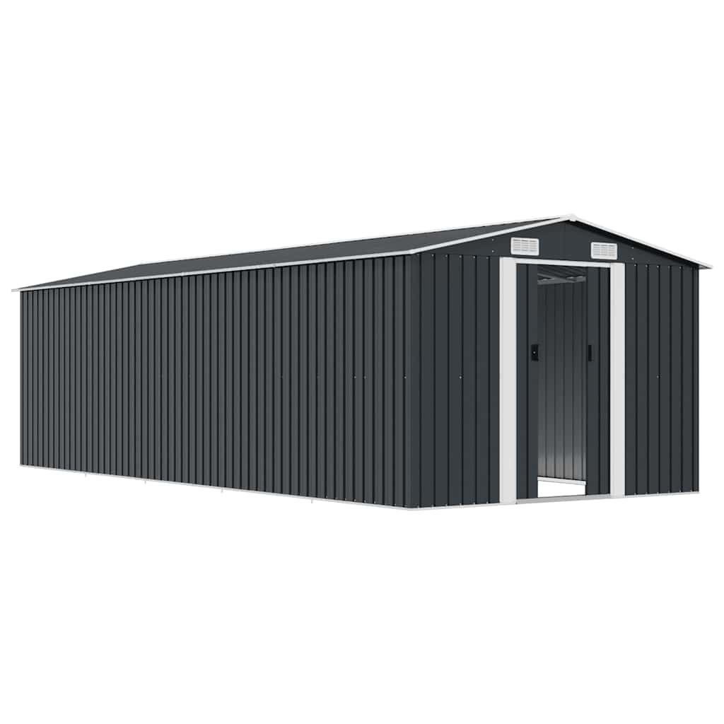 Tuinschuur 257x580x181 cm metaal antracietkleurig – afbeelding 4