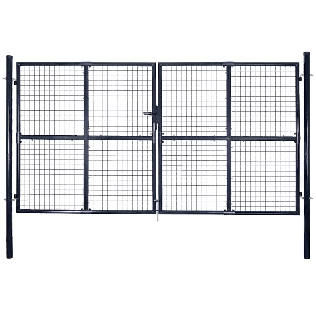 Tuinhek van gaas gegalvaniseerd staal 300x200 cm grijs – afbeelding 1