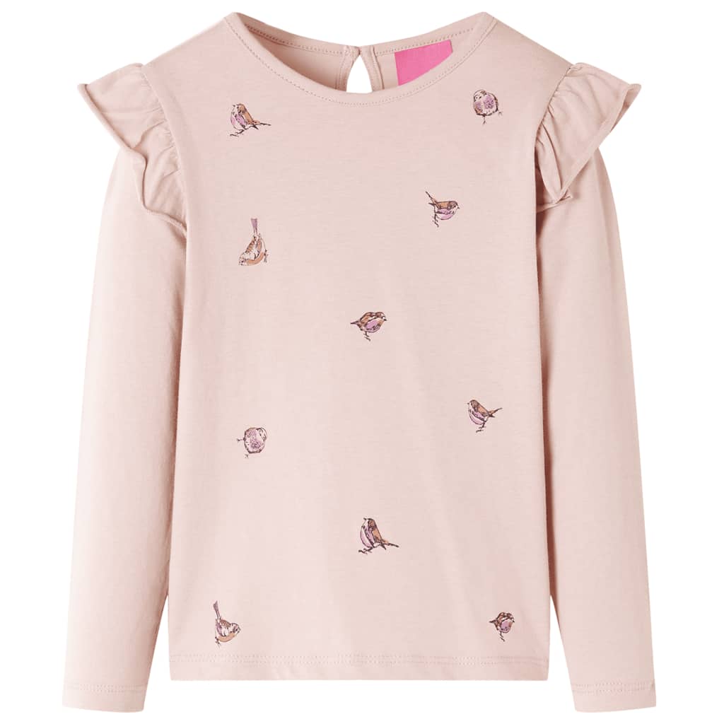 Kindershirt met lange mouwen 116 roze