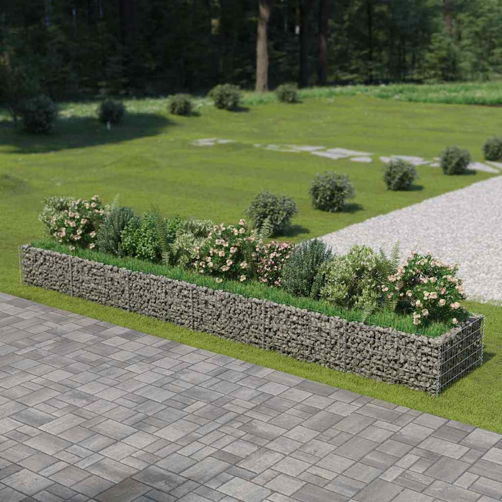 Gabion plantenbak verhoogd 540x90x50 cm gegalvaniseerd staal