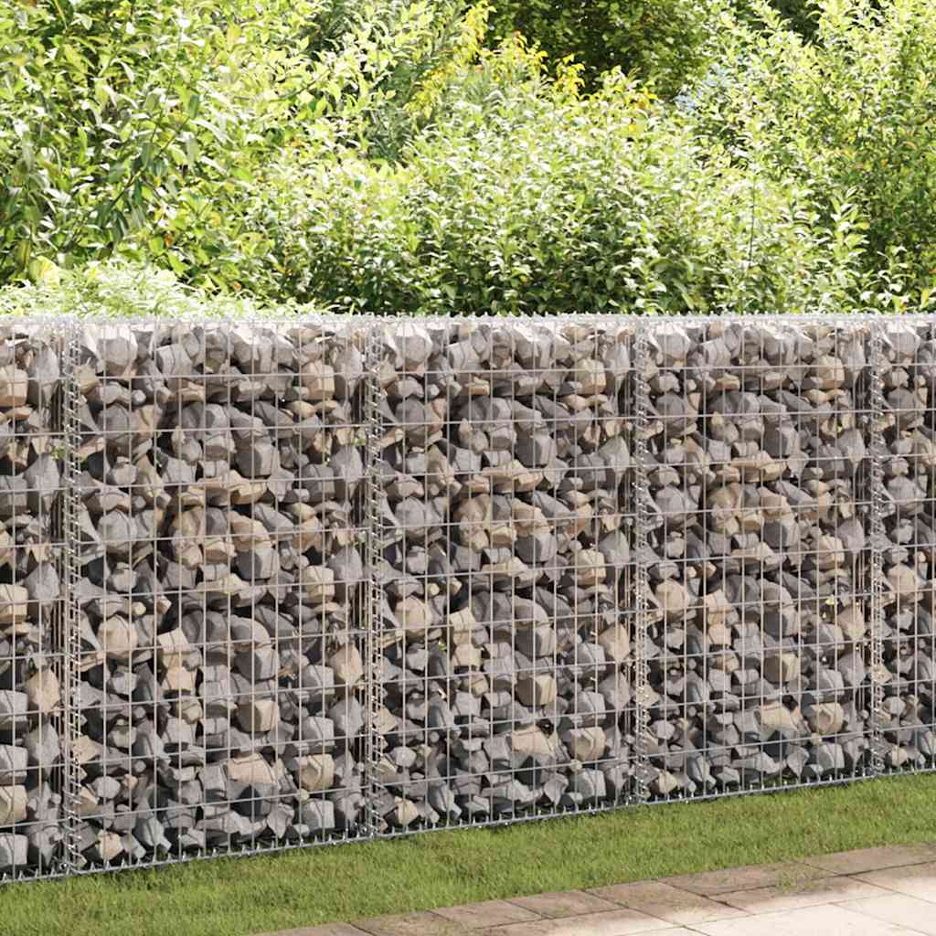 Schanskorfmuur met deksels 100x20x100 cm gegalvaniseerd staal