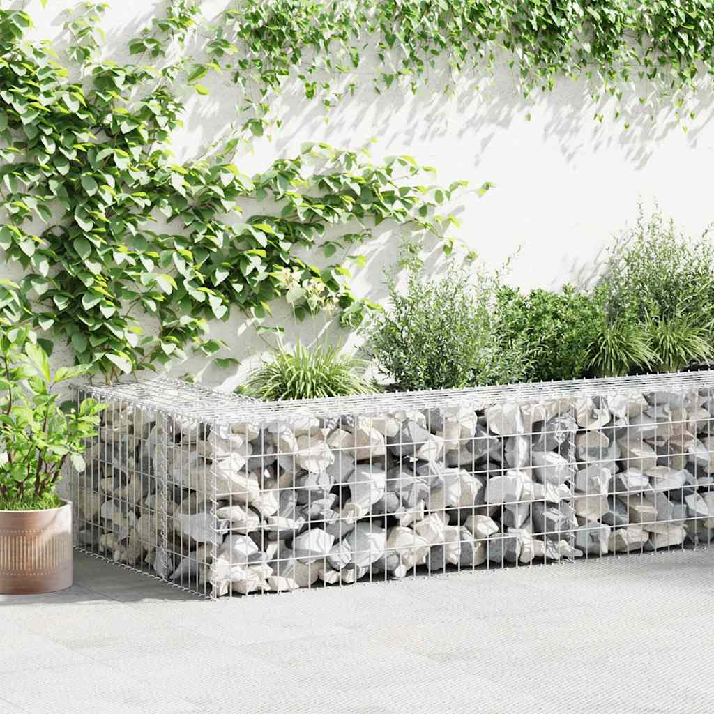 Schanskorfmuur met deksels 600x30x50 cm gegalvaniseerd staal