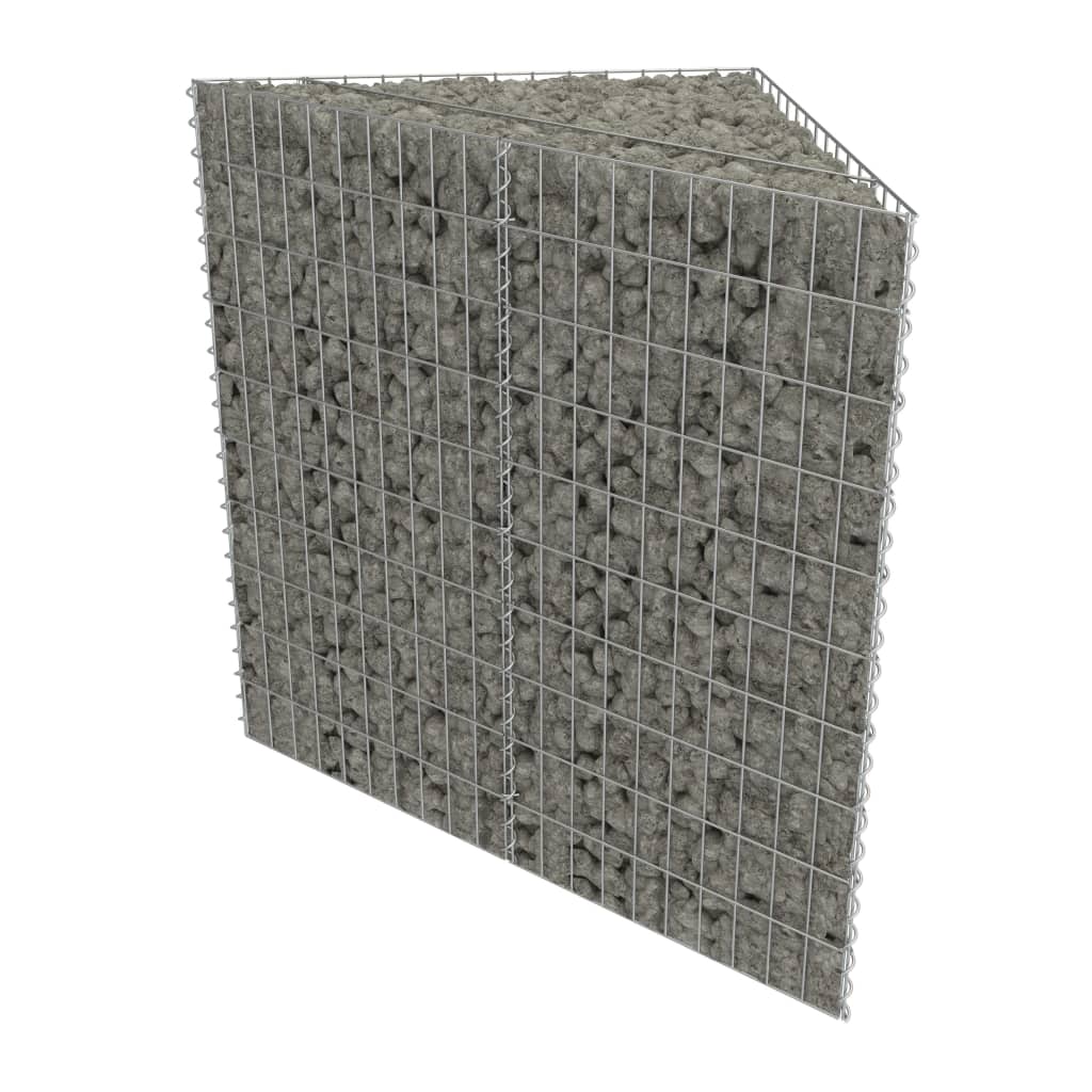 Gabion plantenbak verhoogd 75x75x100 cm gegalvaniseerd staal – afbeelding 2