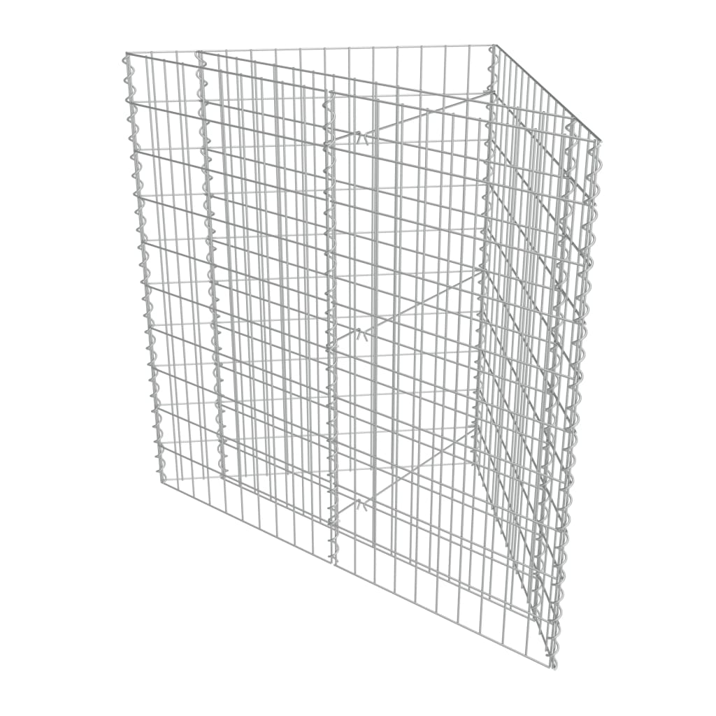 Gabion plantenbak verhoogd 75x75x100 cm gegalvaniseerd staal – afbeelding 3
