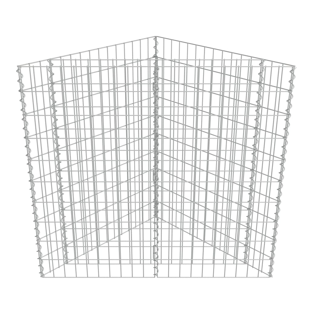 Gabion plantenbak verhoogd 75x75x100 cm gegalvaniseerd staal – afbeelding 4
